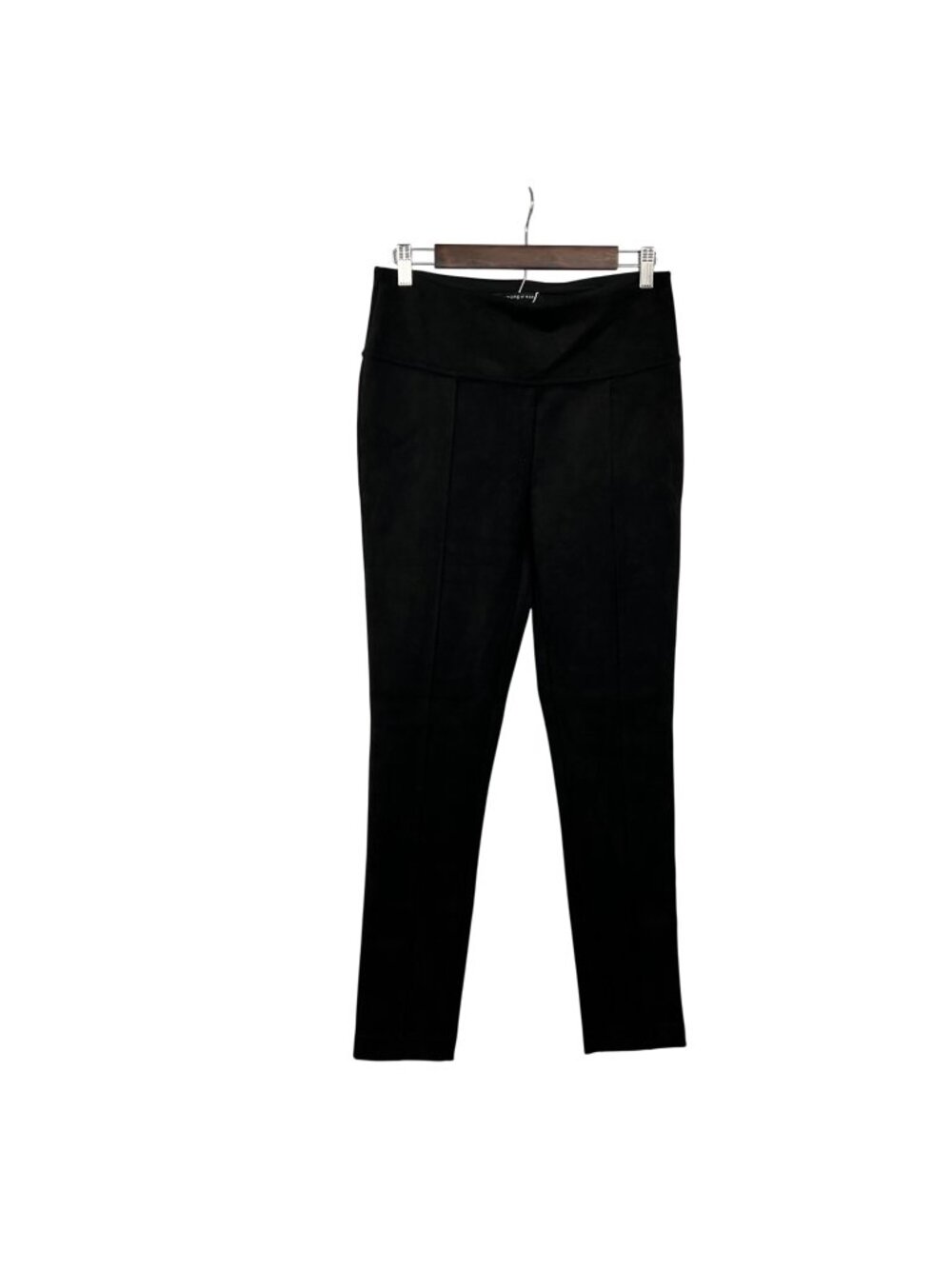 Andrew Marc Faux Suede Skinny Dress Pants Pull On Black Size Small